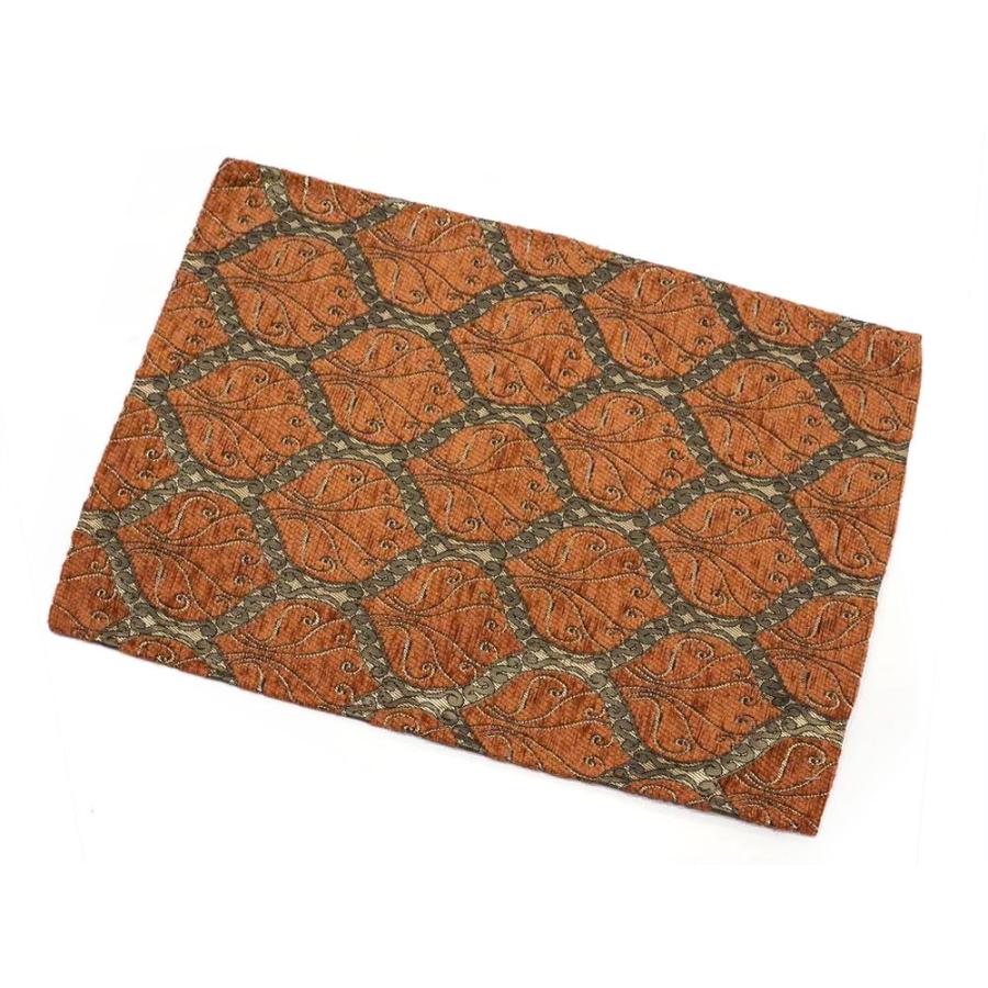 【メール便ＯＫ】トルコ製 シェニール ランチョンマット CL-PKRB ピーコック柄/ラズベリー | 