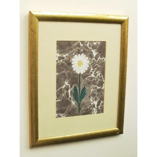 エブル（トルコマーブル画） (F-003)額サイズ32×27cm | 