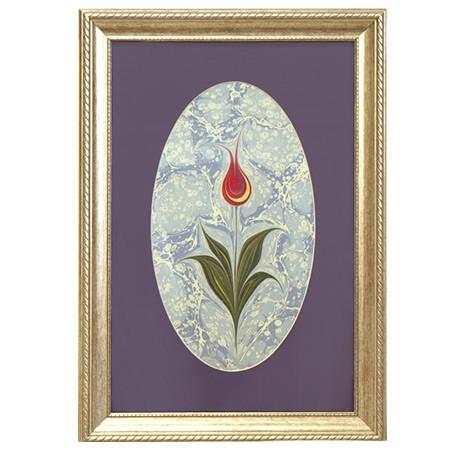 エブル（トルコマーブル画） (F-109)額サイズ47.5×33.5cm | 