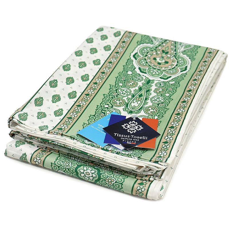 フランス製 コットン撥水テーブルクロス　バスティード/グリーン 150x120cmサイズ F155120-BSTD-GR |  | 04