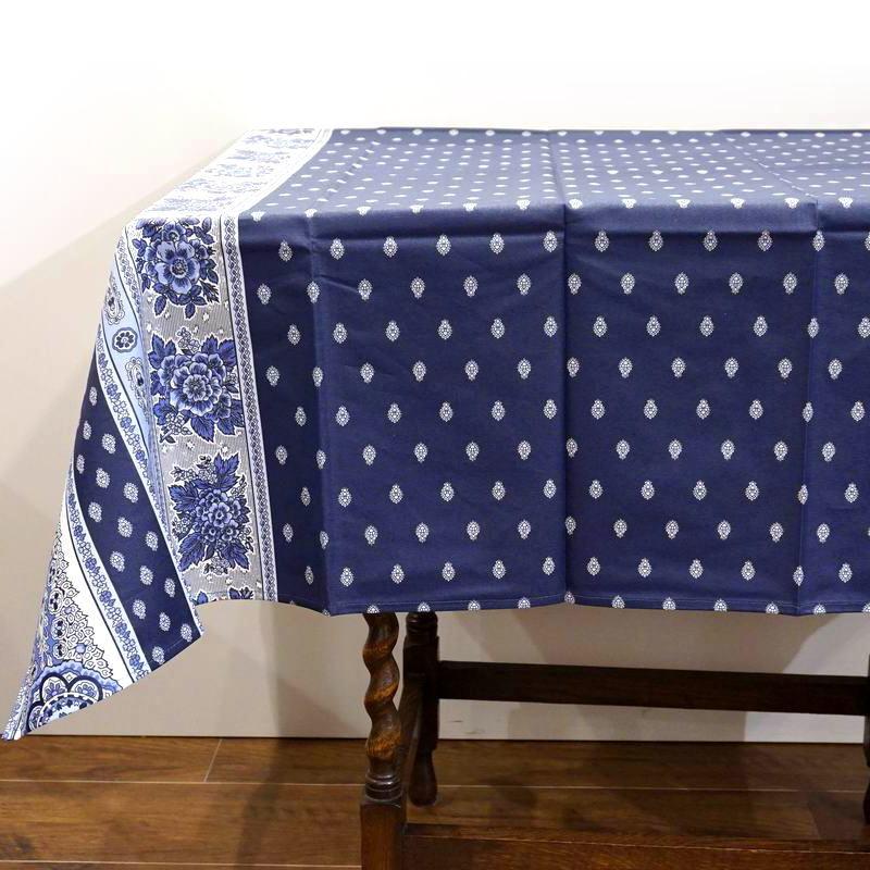 アンティーク　ヴィンテージ　テーブルクロス　刺繍　鳥　ブルー　手刺繍　レース アンティークヴィンテージテーブルクロス刺繍鳥ブルー手刺繍レース