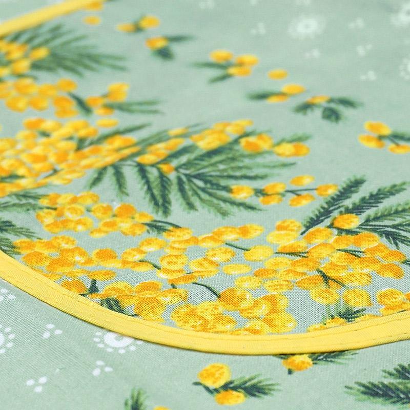 【メール便OK】南仏プロヴァンス製　コットンエプロン　ミモザ/グリーン　FAP-MMS-GR |  | 02