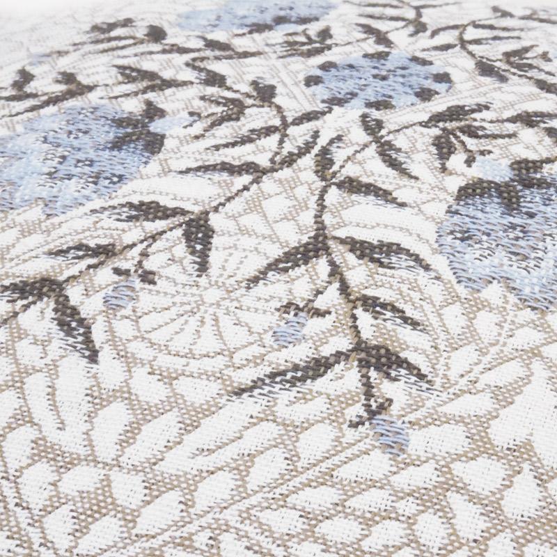 フランス製ジャカード織クッションカバー45cm角　両面柄ちがい FCC-AUB-BL オーブラック/ブルー |  | 03