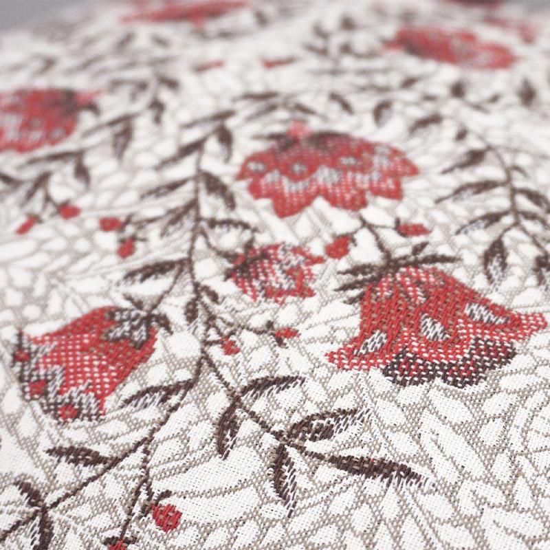 フランス製ジャカード織クッションカバー45cm角　両面柄ちがい◆FCC-AUB-RD オーブラック/レッド |  | 03