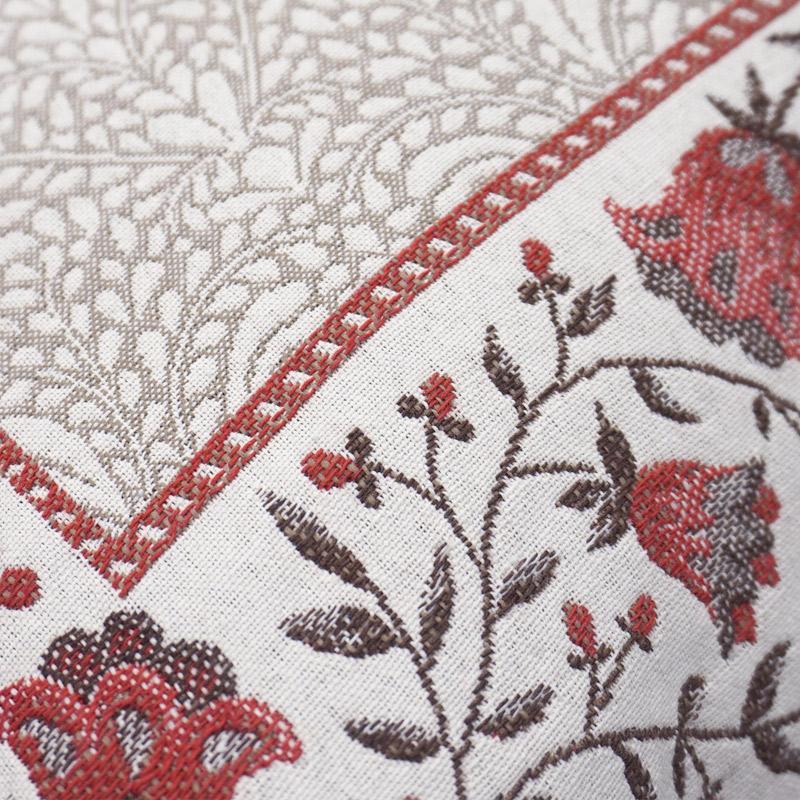 フランス製ジャカード織クッションカバー45cm角　両面柄ちがい◆FCC-AUB-RD オーブラック/レッド |  | 04