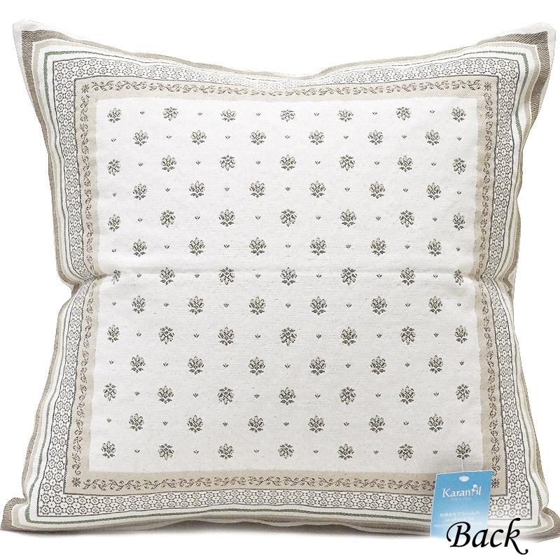 フランス製ジャカード織クッションカバー45cm角　両面柄ちがい FCC-CST-LV カスティヨン/ホワイト |  | 02