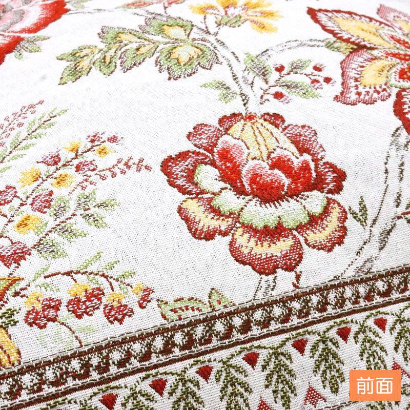 フランス製ジャカード織クッションカバー45cm角　両面柄ちがい FCC-GRN-RD ガランス/レッド |  | 03