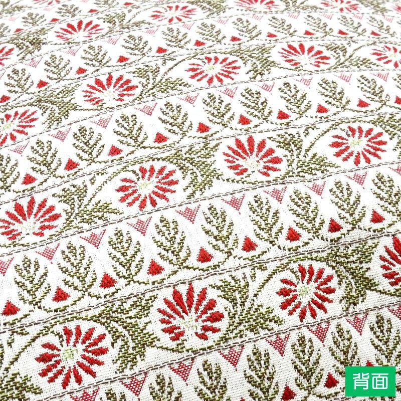 フランス製ジャカード織クッションカバー45cm角　両面柄ちがい FCC-GRN-RD ガランス/レッド |  | 04