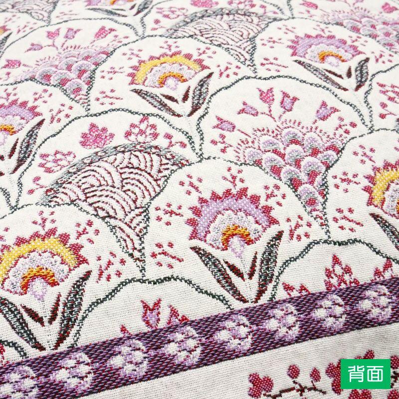 フランス製ジャカード織クッションカバー45cm角　両面柄ちがい FCC-MNT-BL モンテスパン/パープル |  | 04