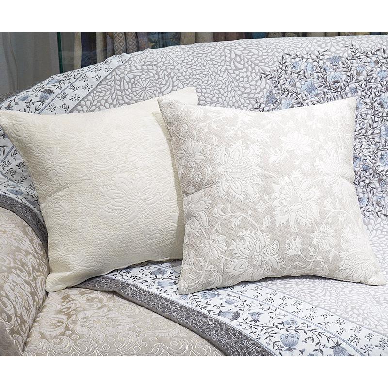 フランス製 ジャカード織クッションカバー40〜45cm角対応（両面同柄）FCC-ORT-WT オリエント/ホワイト |  | 03