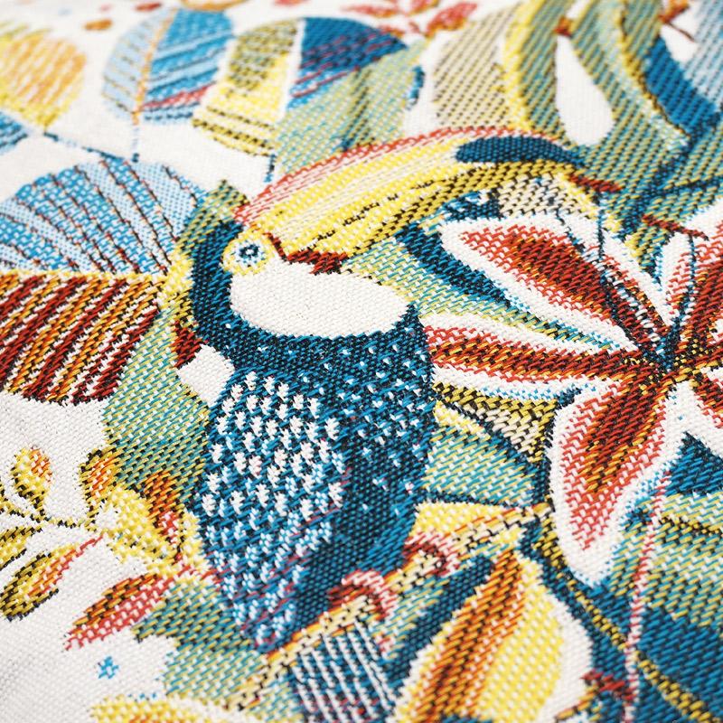 フランス製ジャカード織クッションカバー45cm角　両面柄ちがい◆FCC-PRICO-WT プエルトリコ/ホワイト |  | 03