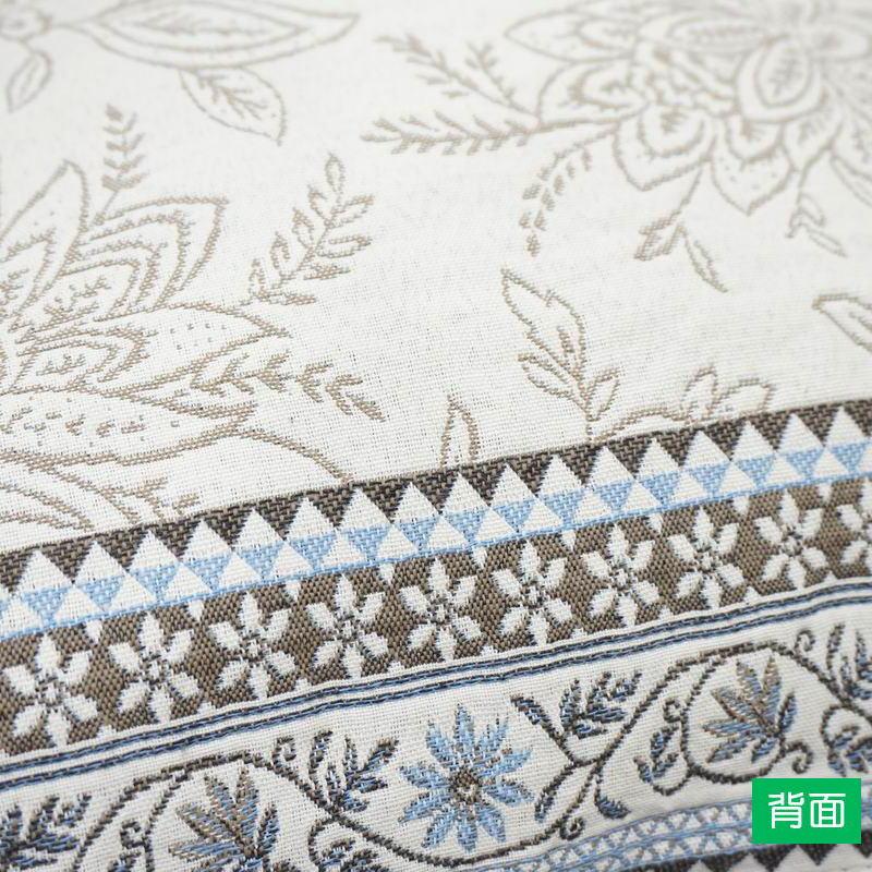 フランス製ジャカード織クッションカバー45cm角　両面柄ちがい FCC-SLN-BL シヤン/ブルー |  | 04