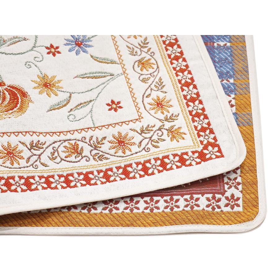 フランス製　ジャカード織プレースマット　FLM-SLN-RD　シヤン/オレンジ |  | 01