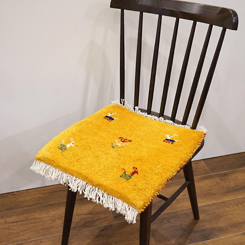 手織りギャッベ　GB40-385　座布団サイズ　約38×40cm |  | 01