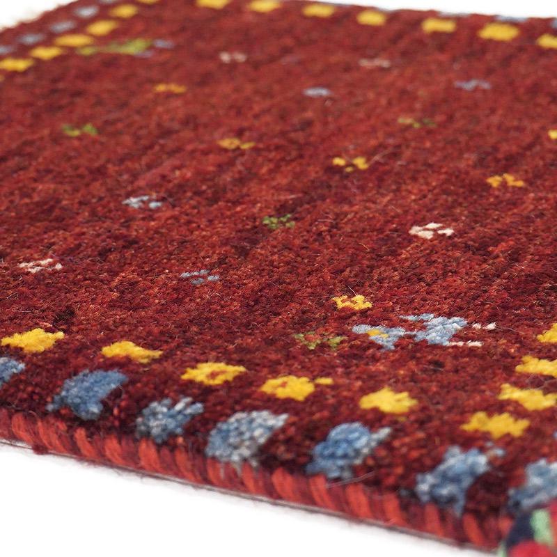 手織りギャッベ　GB40-457　座布団サイズ　約40×39cm |  | 02