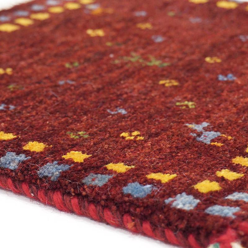 手織りギャッベ　GB40-458　座布団サイズ　約40×39cm |  | 02