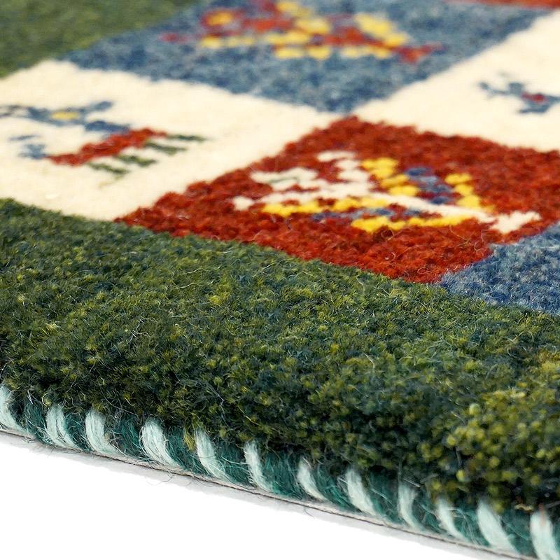 手織りギャッベ　GB40-477　座布団サイズ　約38×37.5cm |  | 02