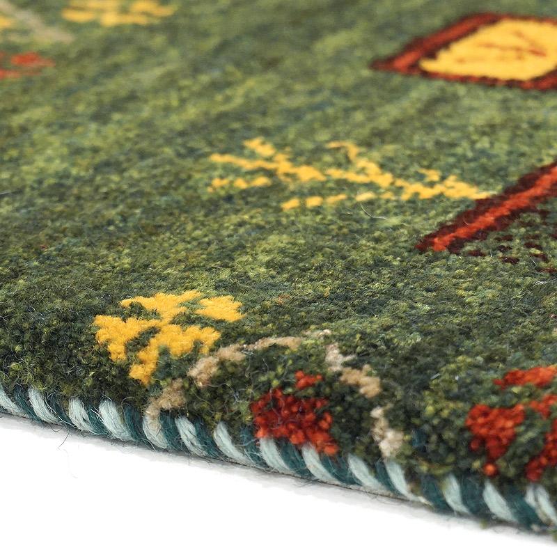 手織りギャッベ　GB40-478　座布団サイズ　約39×38cm |  | 02