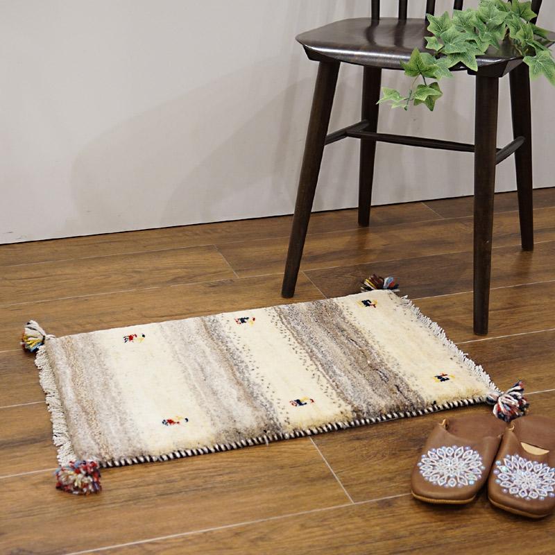 手織りギャッベ　GB60-187　61×38cm　小さめ玄関サイズ |  | 01