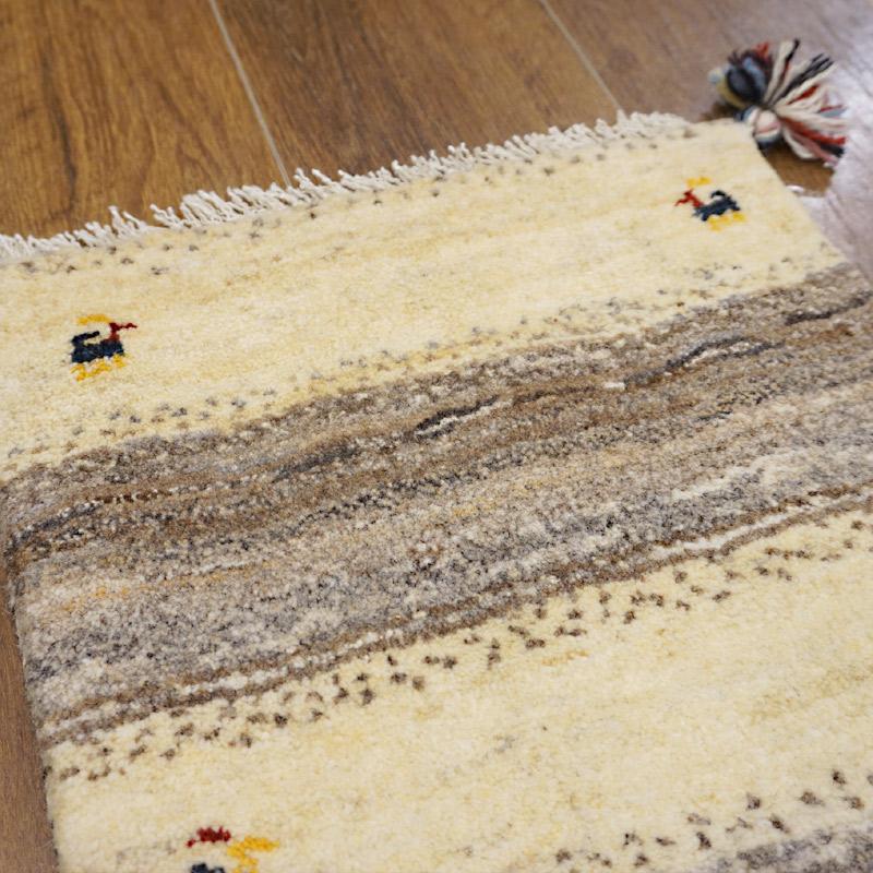 手織りギャッベ　GB60-187　61×38cm　小さめ玄関サイズ |  | 03