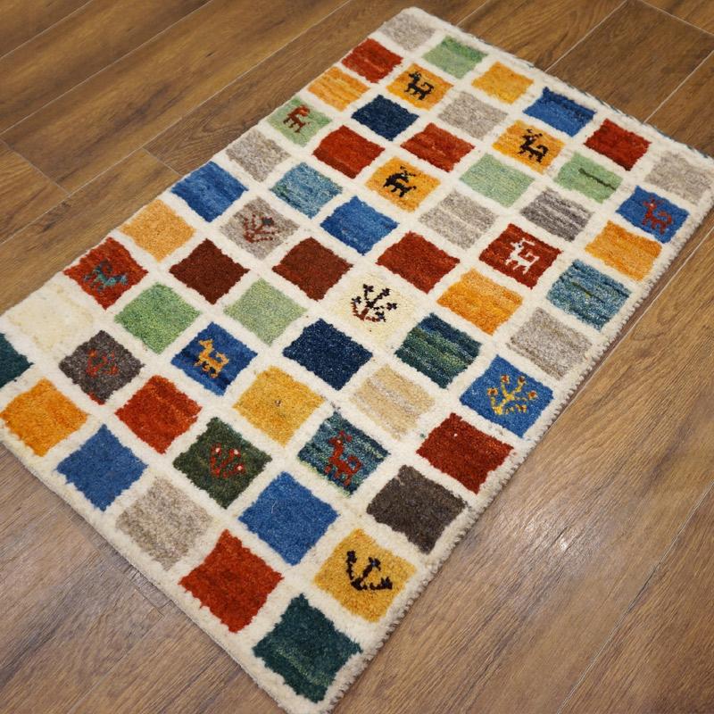 手織りギャッベ　GB90-155　91×62cm　玄関サイズ |  | 01