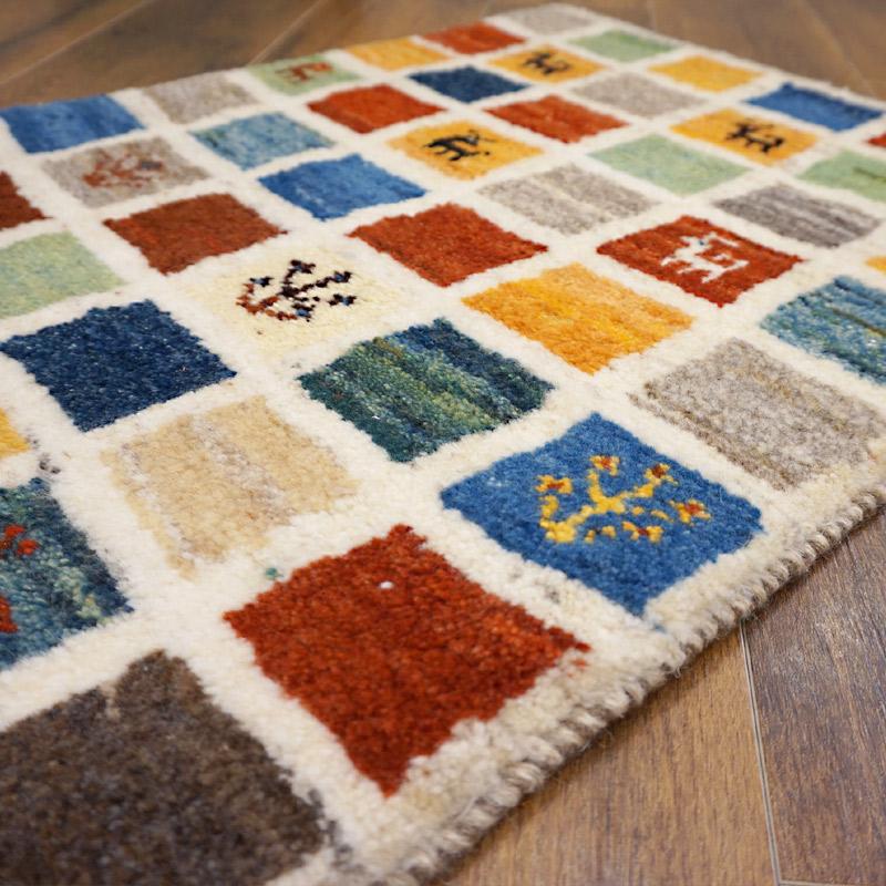 手織りギャッベ　GB90-155　91×62cm　玄関サイズ |  | 04