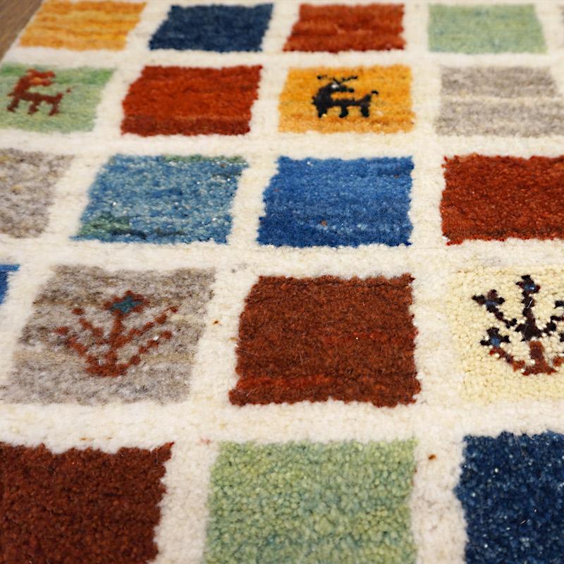 手織りギャッベ　GB90-155　91×62cm　玄関サイズ |  | 05