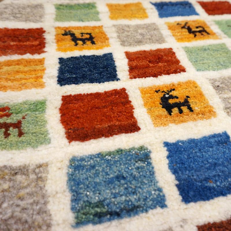 手織りギャッベ　GB90-155　91×62cm　玄関サイズ |  | 06