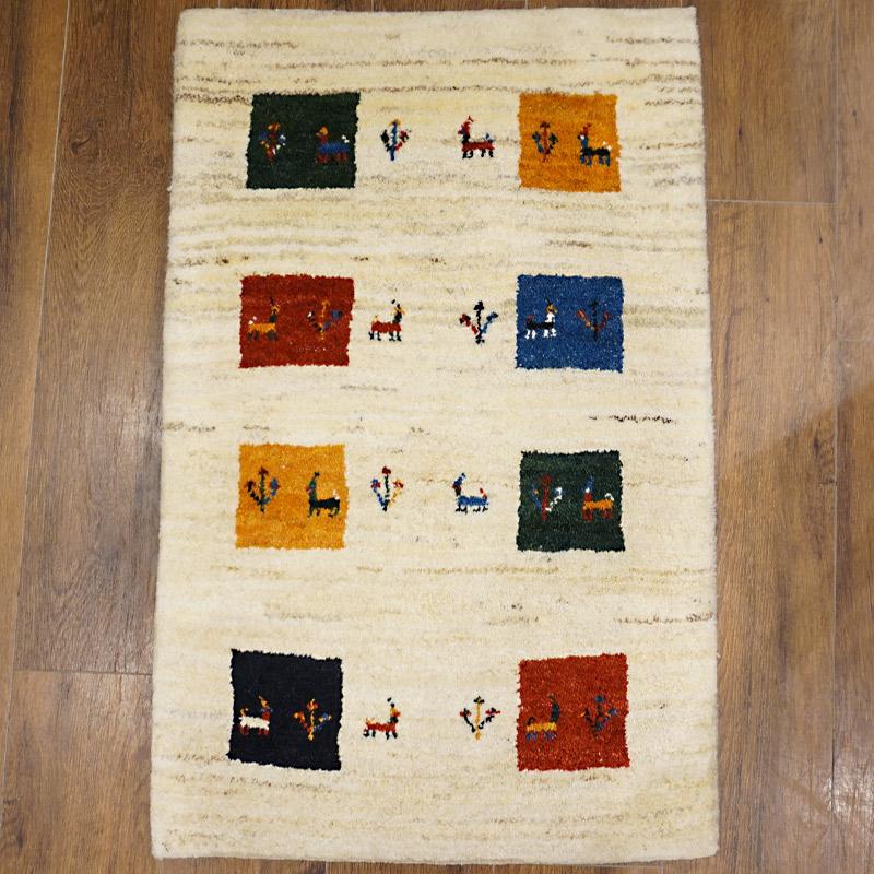 手織りギャッベ　GB90-161　95×61cm　玄関サイズ | 