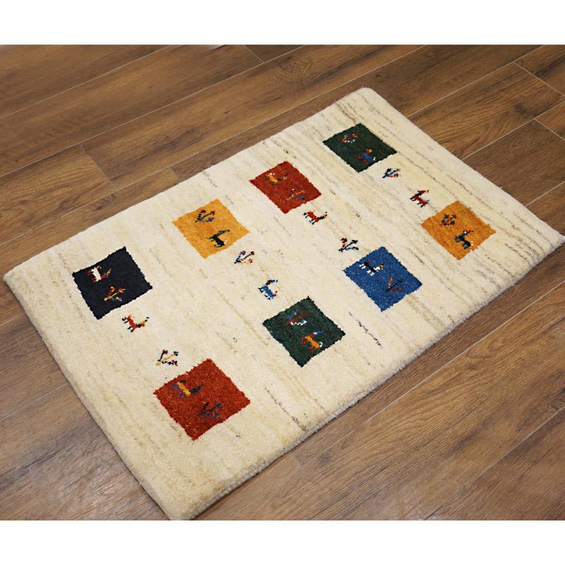 手織りギャッベ　GB90-161　95×61cm　玄関サイズ |  | 01