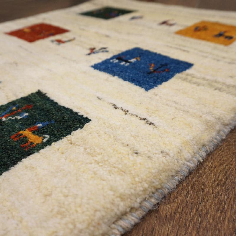 手織りギャッベ　GB90-161　95×61cm　玄関サイズ |  | 02