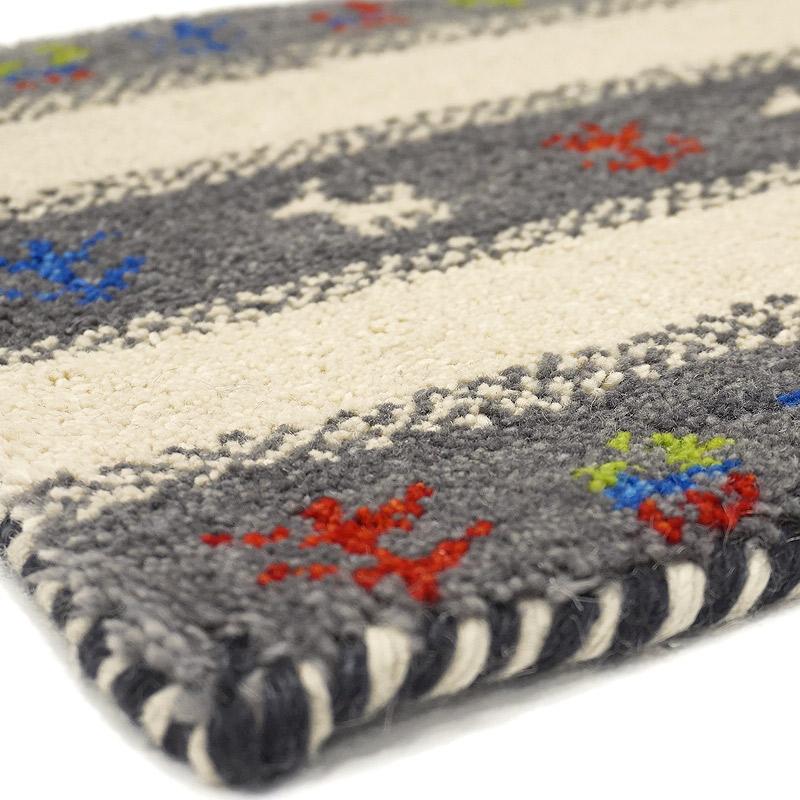 インド手織りギャッベ　GBI40-005　座布団サイズ　約40×41cm |  | 01