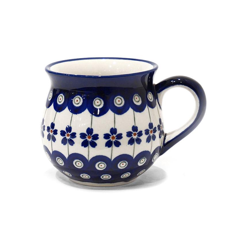 ポーランド陶器　ポーリッシュポタリー 「ボレスワヴィエツ」 マグカップ（約220cc）　GU1452-166A　ピーコック/さくら柄 | 