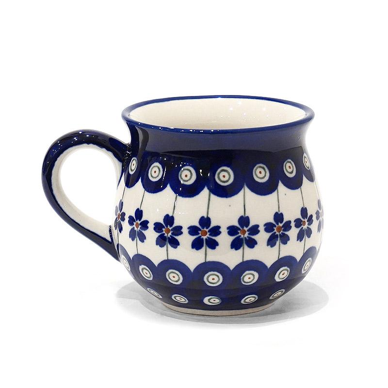ポーランド陶器　ポーリッシュポタリー 「ボレスワヴィエツ」 マグカップ（約220cc）　GU1452-166A　ピーコック/さくら柄 |  | 01