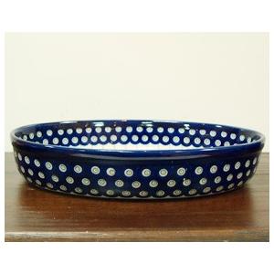 ポーランド食器 ポーリッシュポタリー 「ボレスワヴィエツ」 オーバルグラタン皿大 GU349-166A ピーコック/さくら柄 |  | 03