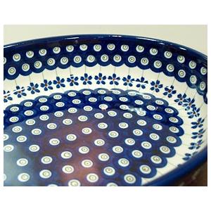 ポーランド食器 ポーリッシュポタリー 「ボレスワヴィエツ」 オーバルグラタン皿大 GU349-166A ピーコック/さくら柄 |  | 05