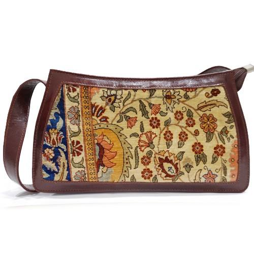 ヘレケ絨毯牛革ショルダーバッグ トルコ製 HS-BAG-L2