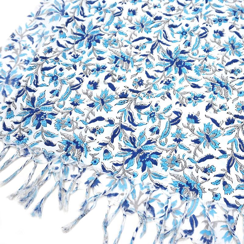 【メール便OK】ハンドブロックプリント コットンストール IBP-SCF005 |  | 01