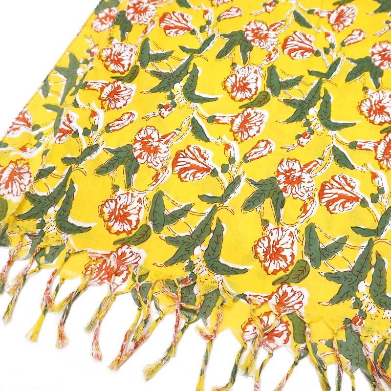 【メール便OK】ハンドブロックプリント コットンストール IBP-SCF014 |  | 01