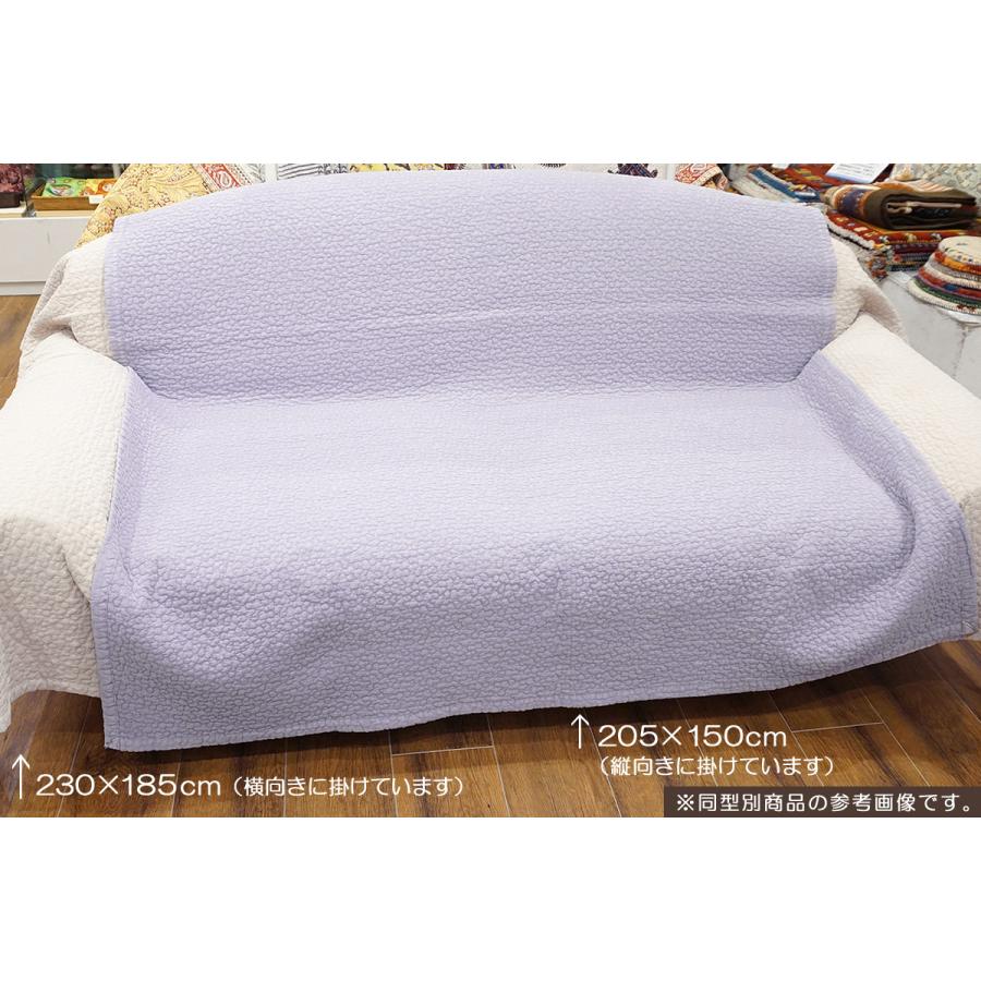 韓国伝統のキルティング「イブル」マルチカバー 230×185cm前後 ライトグレー IBUL230-PGY_4