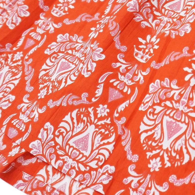 ハンドブロックプリント　ブラウス　JM-241RD　長袖/レッド |  | 07