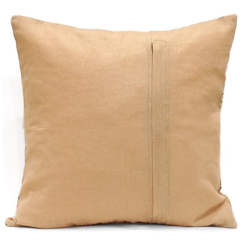 インド製「カンタキルト」クッションカバー◆トロピカル/ベージュ　KCC-FTBG |  | 01