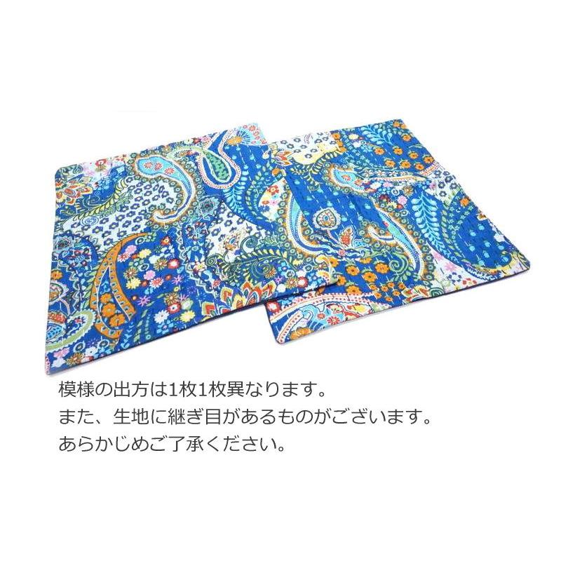 インド製「カンタキルト」クッションカバー◆ペイズリー/ブルー　KCC-PSBL |  | 03