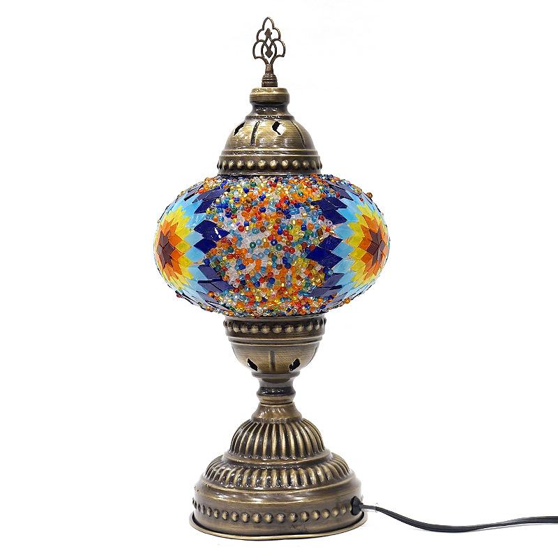 トルコ製　モザイクガラス テーブルランプ　LS-L108 (LEDサービス球付) |  | 01