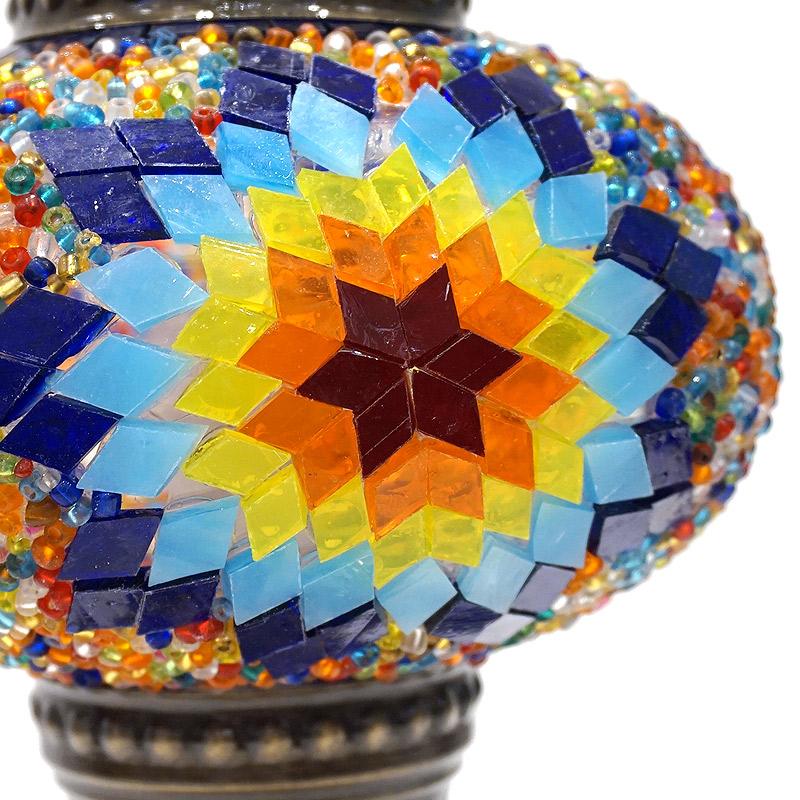 トルコ製　モザイクガラス テーブルランプ　LS-L108 (LEDサービス球付) |  | 04