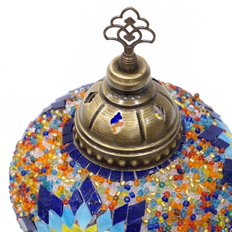 トルコ製　モザイクガラス テーブルランプ　LS-L108 (LEDサービス球付) |  | 05