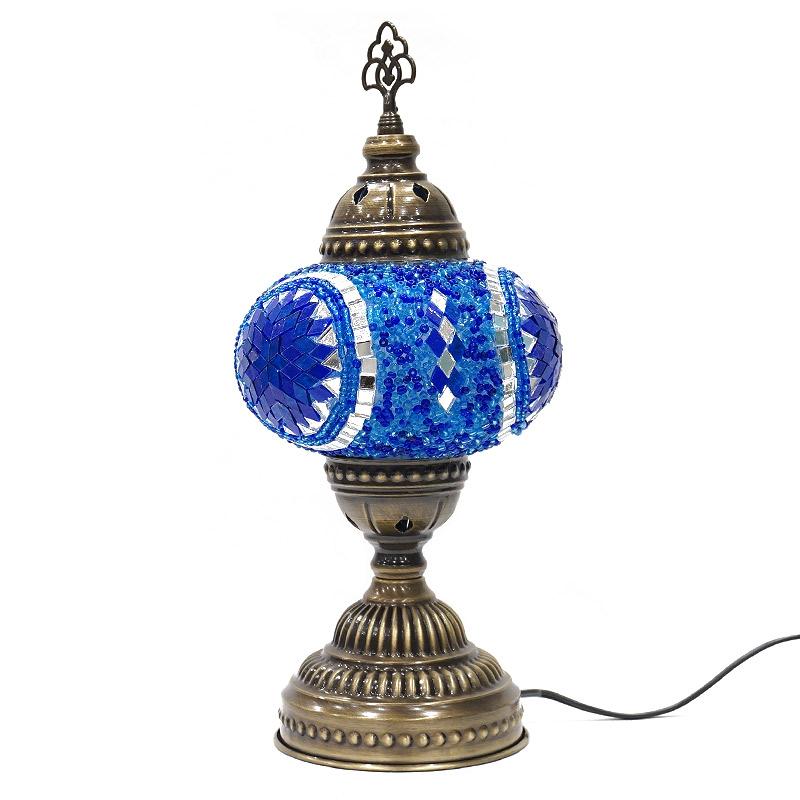 トルコ製　モザイクガラス テーブルランプ　LS-L111 (LEDサービス球付) |  | 01