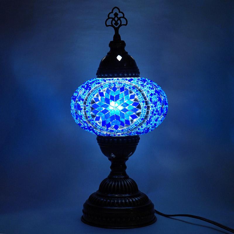 トルコ製　モザイクガラス テーブルランプ　LS-L111 (LEDサービス球付) |  | 02