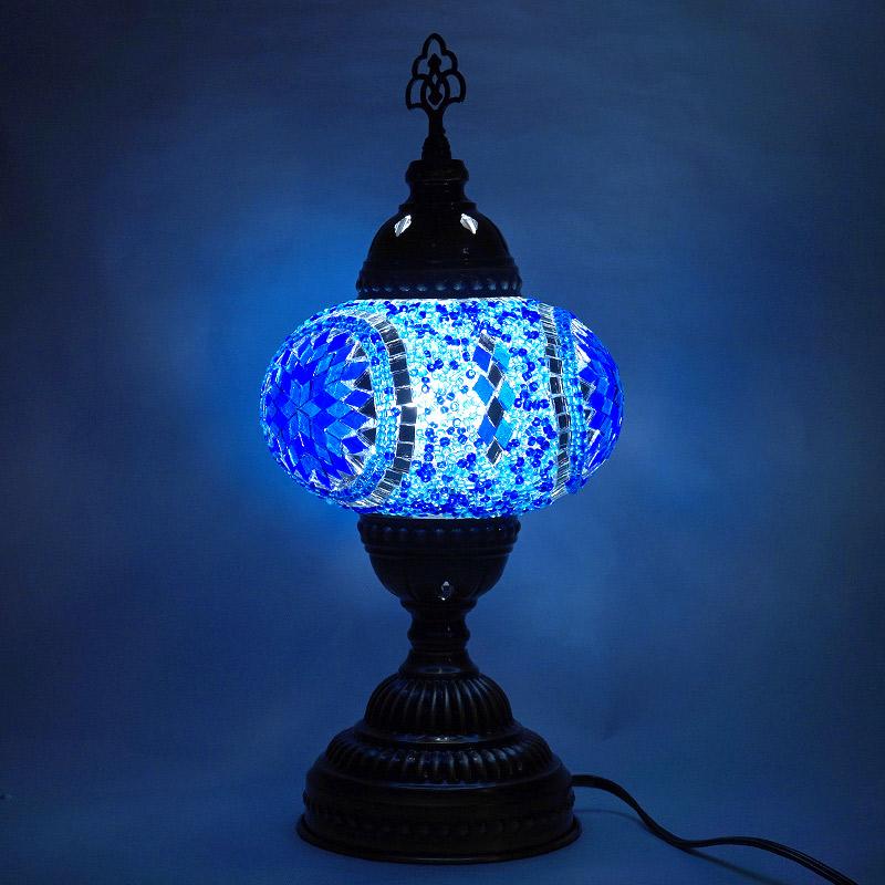 トルコ製　モザイクガラス テーブルランプ　LS-L111 (LEDサービス球付) |  | 03