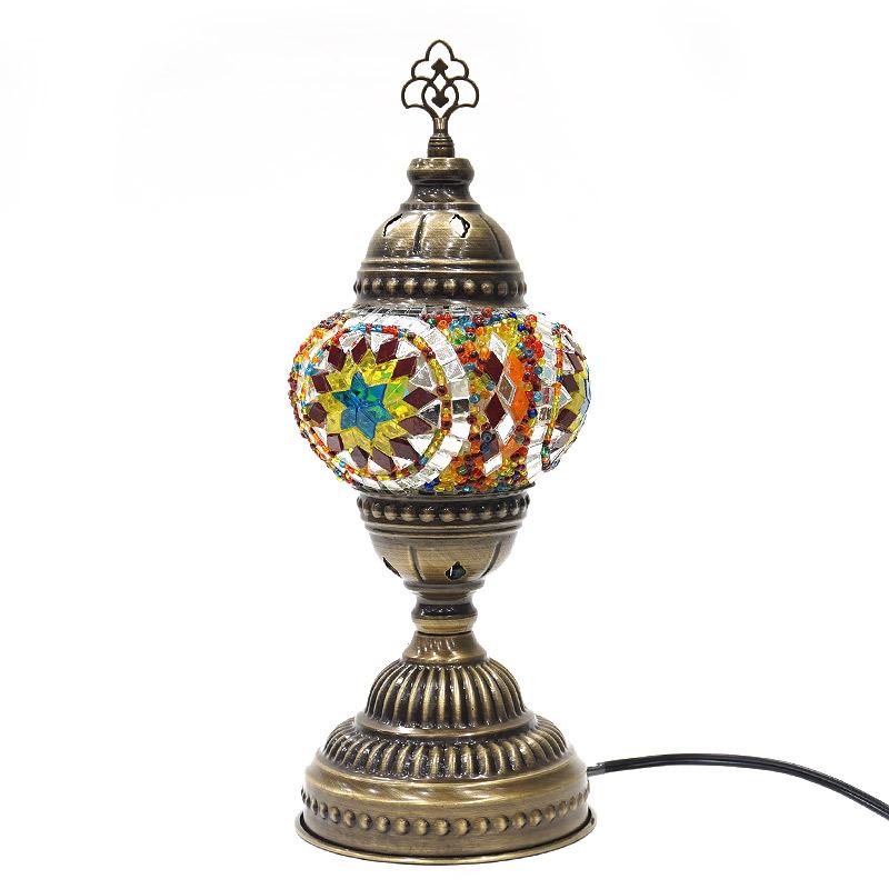 トルコ製　モザイクガラス テーブルランプ　LS-M115 (LEDサービス球付) |  | 01